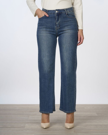 Jeans straight fit in denim chiaro