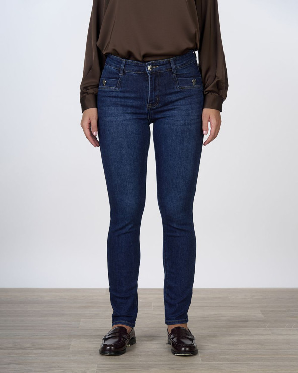 Jeans skinny vita alta in...