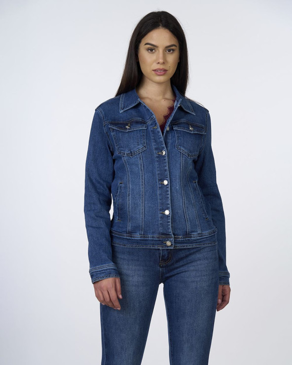Giacca in denim con tasche...