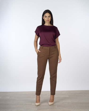 Pantaloni slim fit in punto milano