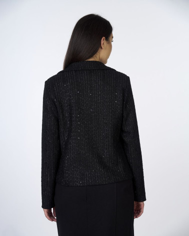 Giacca nera elegante con paillettes