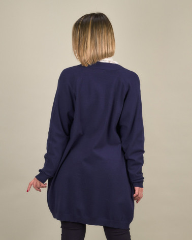 Cardigan lungo in maglia viscosa