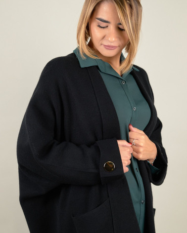 Spolverino over con bottoni decorativi