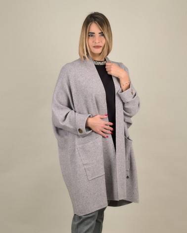 Spolverino over con bottoni decorativi