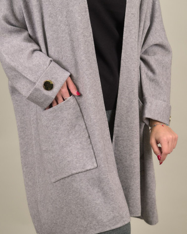 Spolverino over con bottoni decorativi