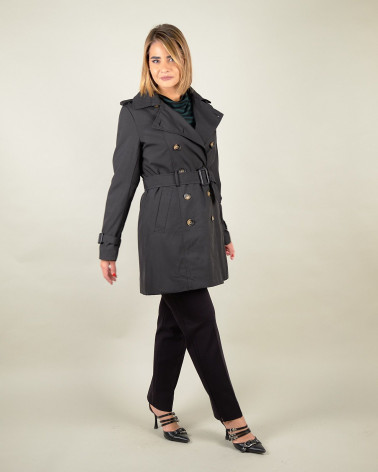 Trench doppiopetto con cintura