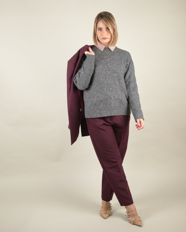 Maglia con lavorazione e perle