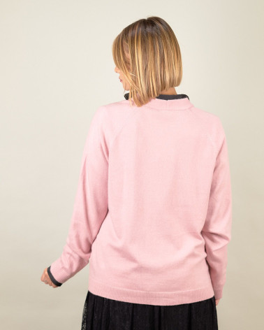 Cardigan scollo a V con bottoni