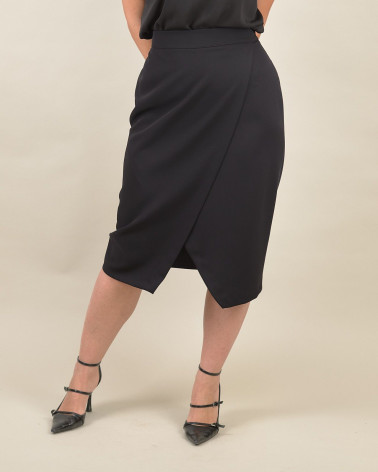 Gonna nera incrociata