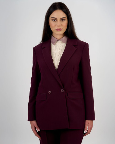 Blazer doppiopetto color vino