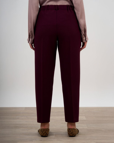 Pantaloni dritti color vino