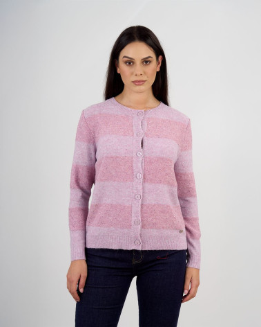 Cardigan con trama in paillettes