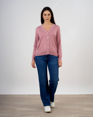 Cardigan con profili lurex