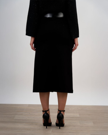 Gonna midi con spacco frontale