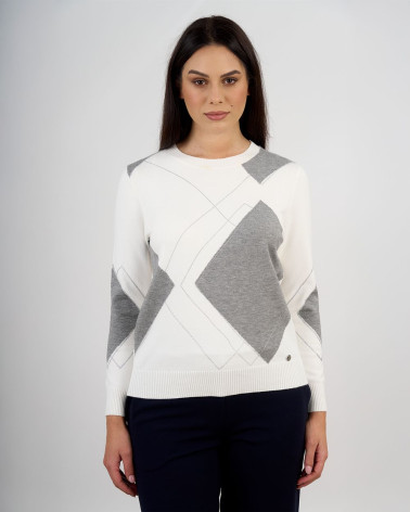 Maglia con motivo geometrico a rombi